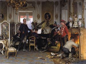 Im Etappenquartier vor Paris(im requirierten Schloss 