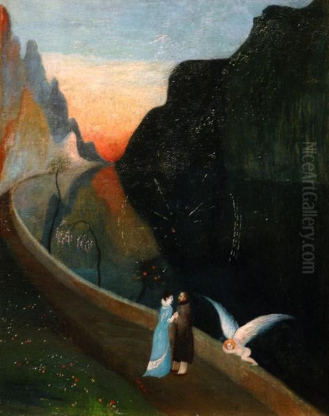Rendez-vous of Lovers Oil Painting by Tivadar Csontvary Kosztka