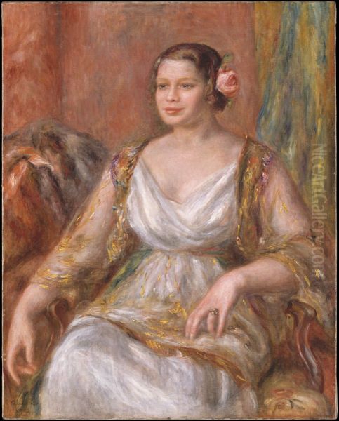 Tilla Durieux (Ottilie Godeffroy, 1880-1971) Oil Painting by Pierre-Auguste Renoir