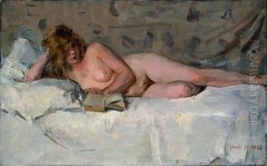 A reclining nude (Sjaantje van Ingen)