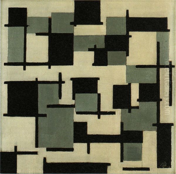 Composition XIII Oil Painting by Theo van Doesburg