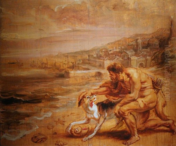 Hercules and the Discovery of the Secret of Purple Oil Painting by Peter Paul Rubens
