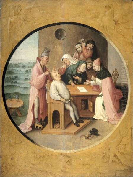 Extracting the stone of madness Oil Painting by Hieronymus Bosch