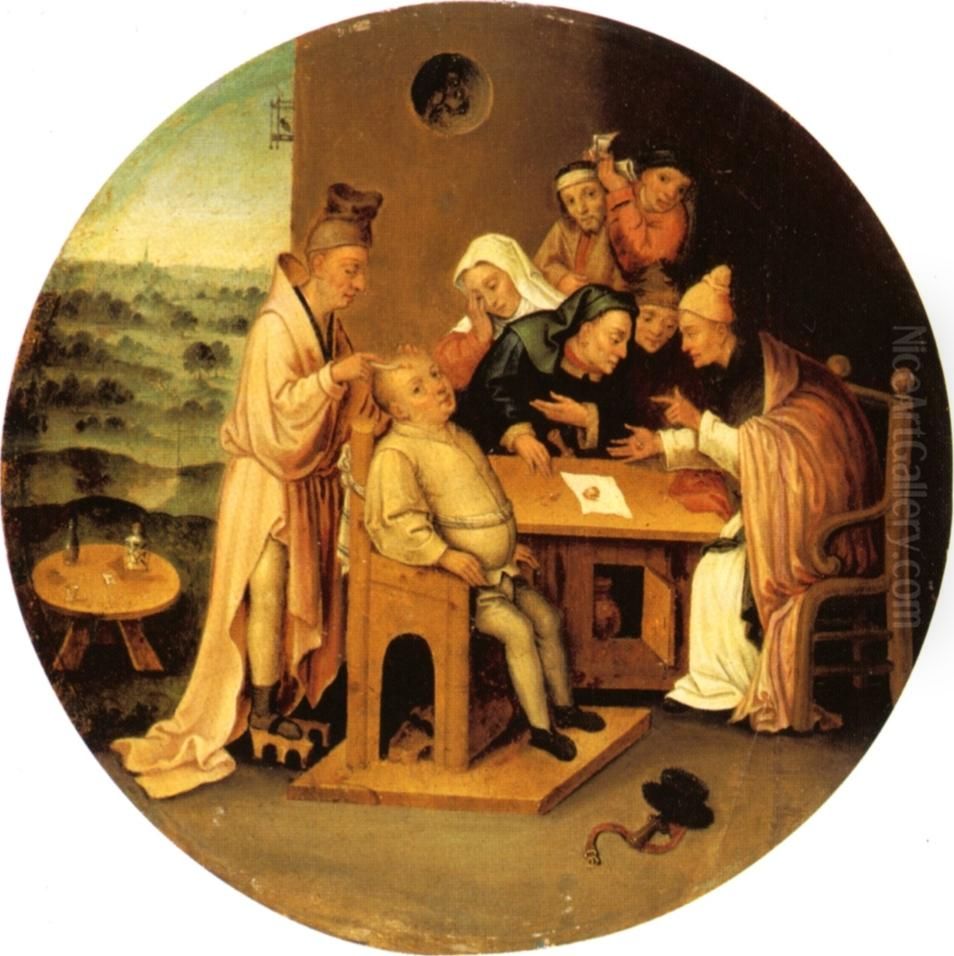 Extracting the stone of madness Oil Painting by Hieronymous Bosch
