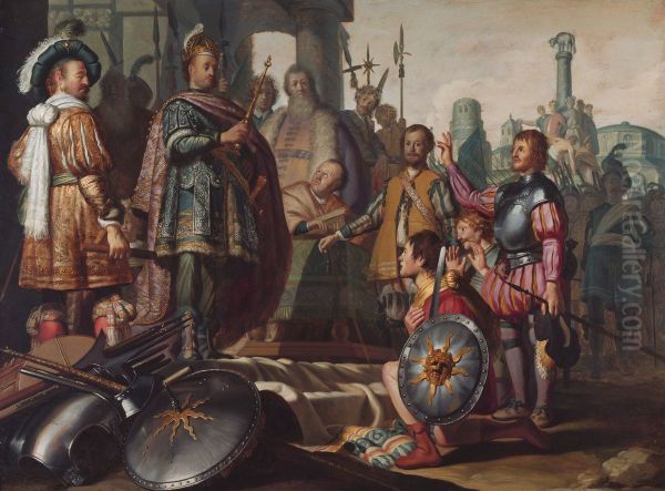 Historical Scene Oil Painting by Rembrandt