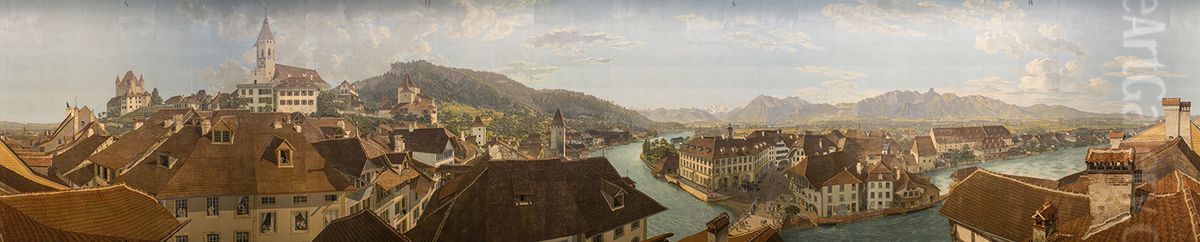 Thun-Panorama, ehemals Wocher-Panorama Oil Painting by unknown