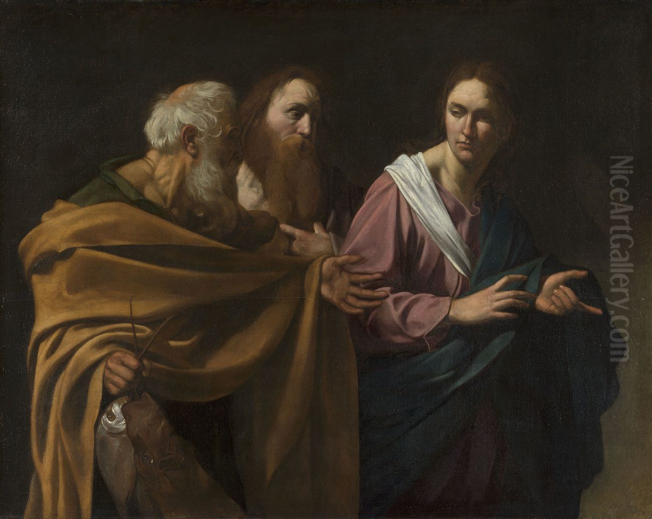 The Calling of Saints Peter and Andrew Oil Painting by Caravaggio