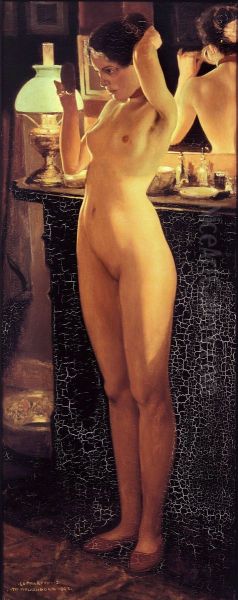 La Toilette Oil Painting by Theo Molkenboer