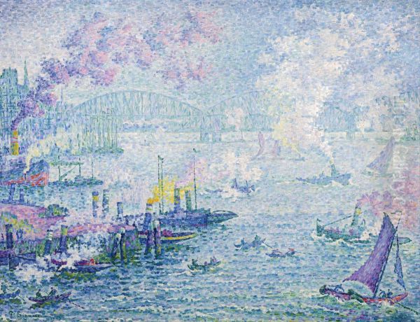 Le port de Rotterdam (De haven van Rotterdam) Oil Painting by Paul Signac