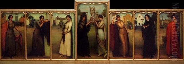 Poema de Cordoba Oil Painting by Julio Romero De Torres