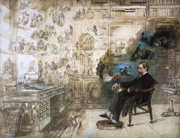 Dickens's Dream Oil Painting by Robert William Buss