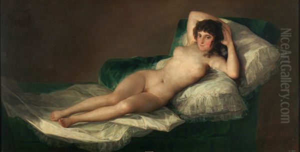 La maja desnuda Oil Painting by Francisco Goya Fuendetodos