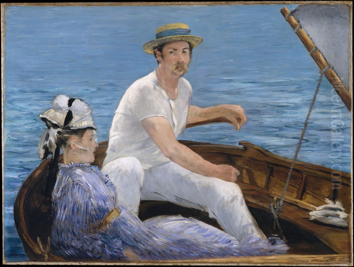 Boating Oil Painting by Edouard Manet