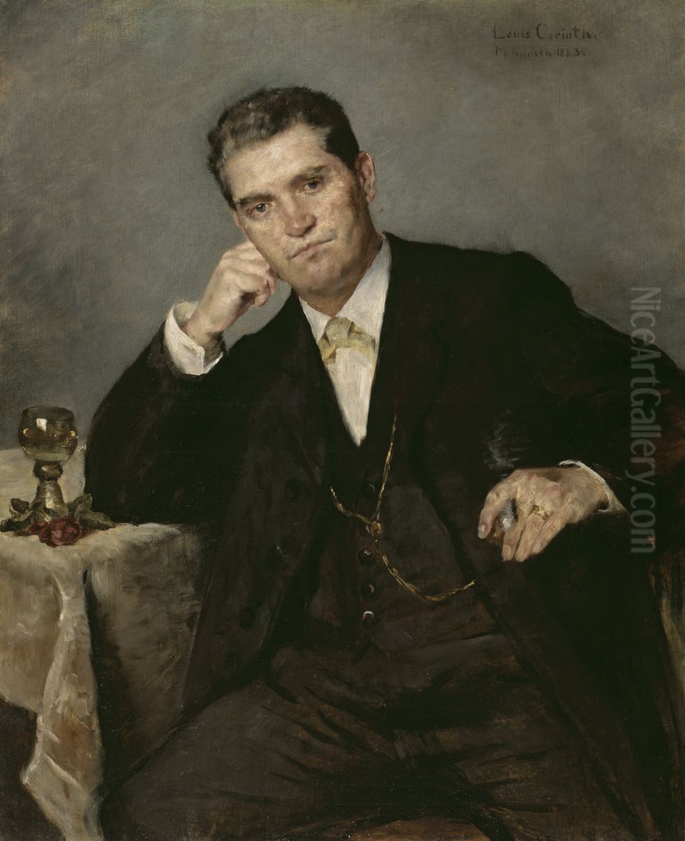 Mannerpotrait Oil Painting by Lovis (Franz Heinrich Louis) Corinth