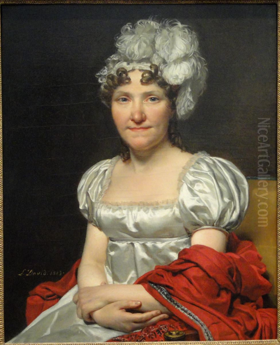 Portrait de Charlotte David Oil Painting by Jacques-Louis David