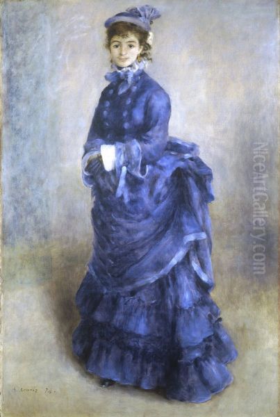 La Parisienne(La Dame en Bleu) Oil Painting by Pierre Auguste Renoir