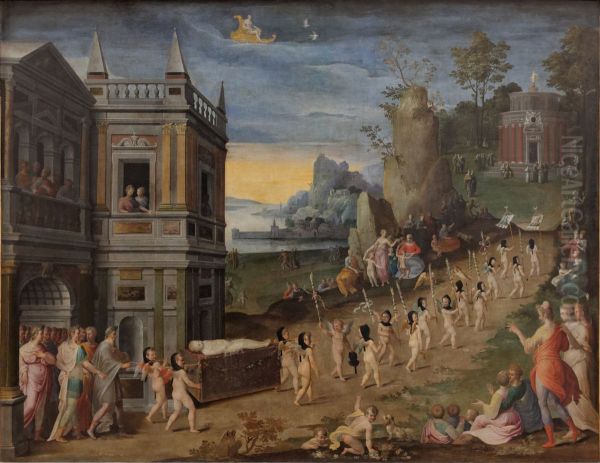The Funeral Procession of Love Oil Painting by Henri Lerambert