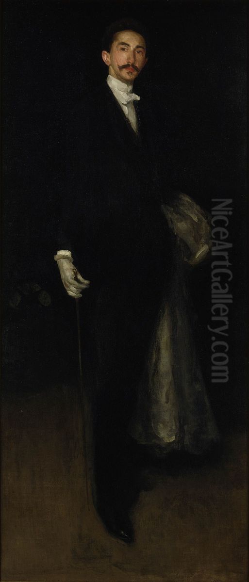 Comte Robert de Montesquiou-Fezensac Oil Painting by James McNeill Whistler