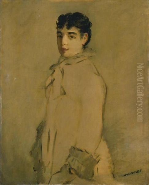 Jeunne femme en rose (Rosita Mauri) Oil Painting by Edouard Manet