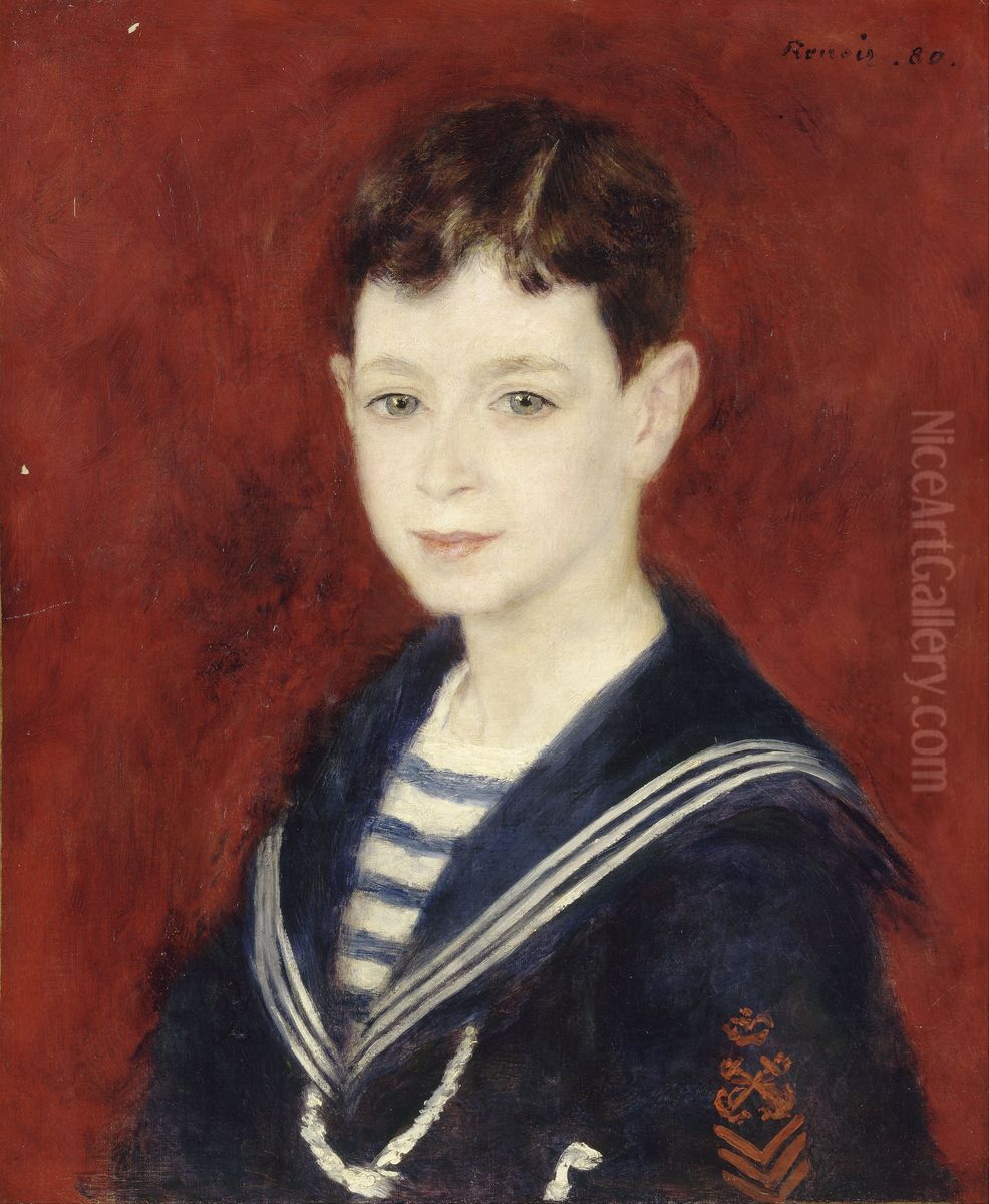 Fernand Halphen as a Boy Oil Painting by Pierre Auguste Renoir