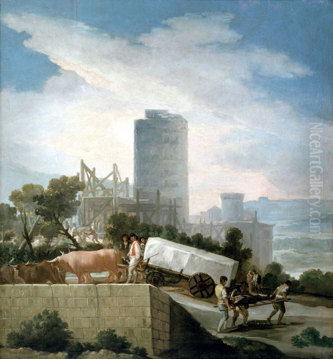 La conduccion de un sillaroLa obra Oil Painting by Francisco Goya Fuendetodos La conduccion de un sillaroLa obra Oil Painting by Francisco Goya Fuendetodos