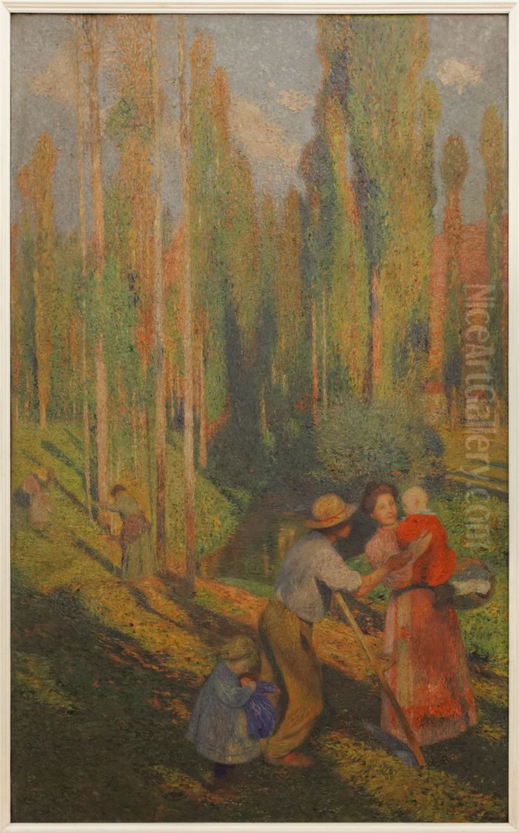 La Famille Oil Painting by Henri-Jean Guillaume Martin