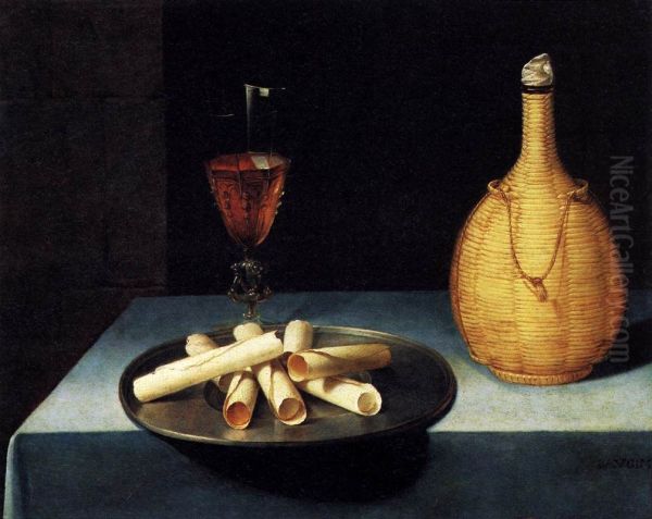 Still-Life with Wafer Biscuits Oil Painting by Lubin Baugin