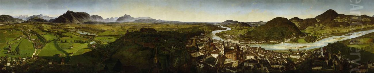 Sattler-Panorama Oil Painting by Johann Michael Sattler
