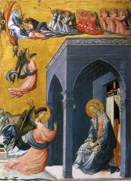 Annunciation Oil Painting by Paolo Uccello