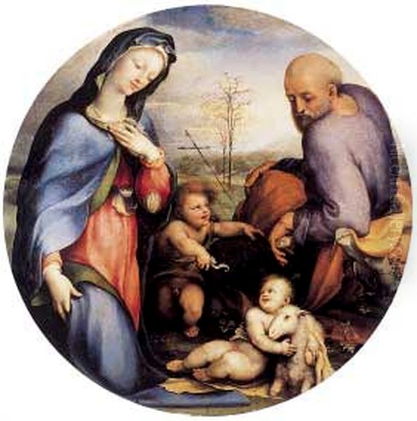 Holy Family Oil Painting by Domenico Beccafumi