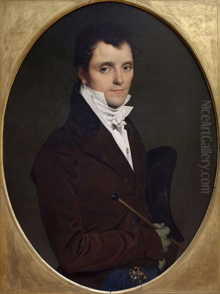 Edme Bochet Oil Painting by Jean Auguste Dominique Ingres