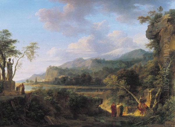 Cicero Discovering the Tomb of Archimedes Oil Painting by Pierre-Henri de Valenciennes