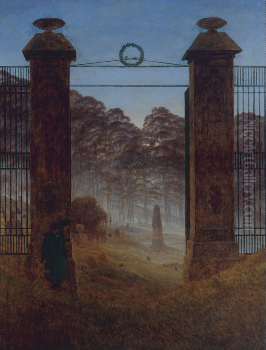 Entree de cimetiere Oil Painting by Caspar David Friedrich