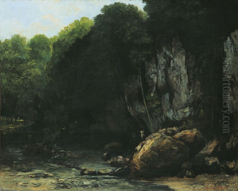 The Stream at Puits-Noir Oil Painting by Gustave Courbet