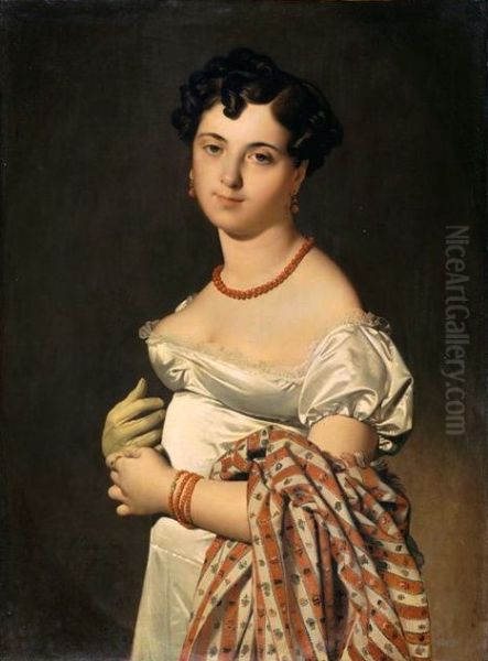 Madame Panckoucke, nee Cecile Bochet (1787-1865). Oil Painting by Jean-Auguste-Dominique Ingres