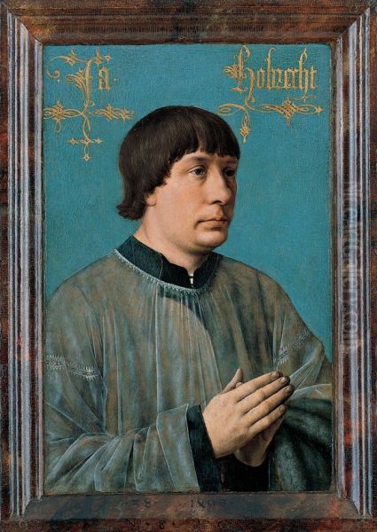 Portrait of Jacob Obrecht, Flemish composer (1458-1505). Oil Painting by Quinten Metsys