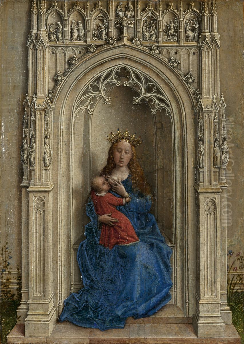 Virgin and Child Enthroned Oil Painting by Rogier van der Weyden