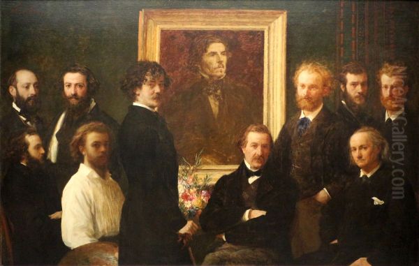 Homage to Delacroix Oil Painting by Henri Fantin-Latour