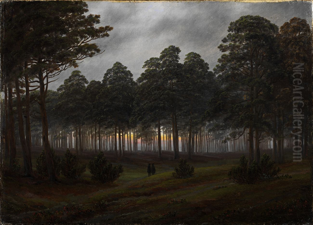 Tageszeitenzyklus: Der Abend Oil Painting by Caspar David Friedrich