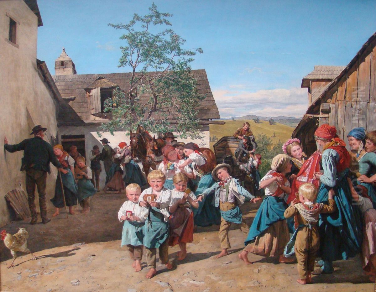 Ruckkehr von der Kirchweih Oil Painting by Ferdinand Georg Waldmuller