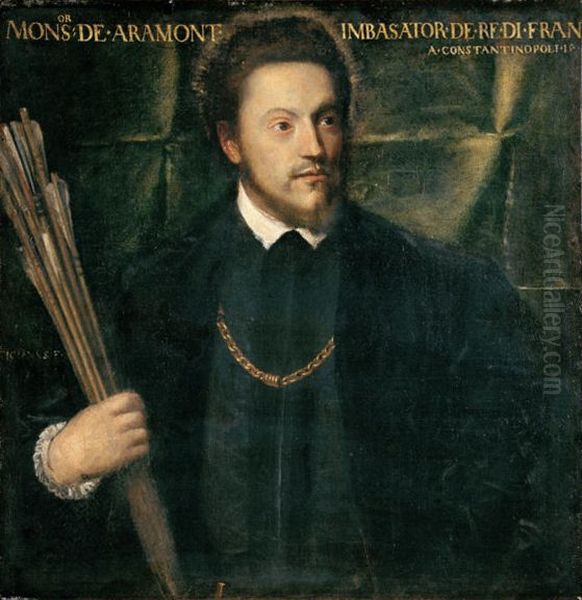 Portrait of Gabriel de Luetz d Aramont Oil Painting by Titian