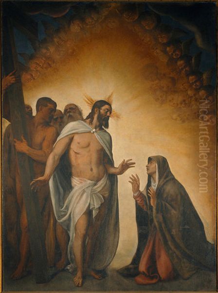 Christ Appearing to his Mother after his Resurrection Oil Painting by Titian