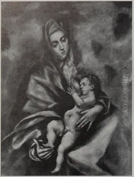 Madonna and Child Oil Painting by El Greco