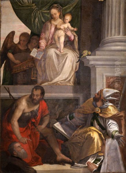 Madonna with child Oil Painting by Paolo Veronese (Caliari)