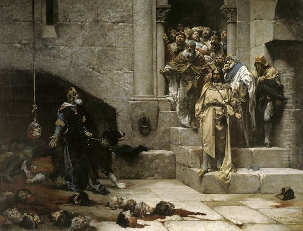 La campana de Huesca Oil Painting by Jose Casado del Alisal