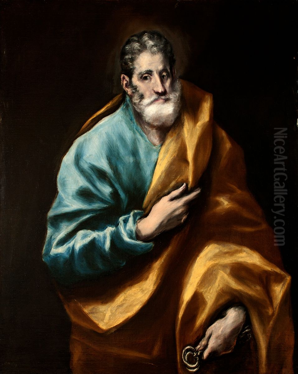 San Pedro Apostol Oil Painting by El Greco