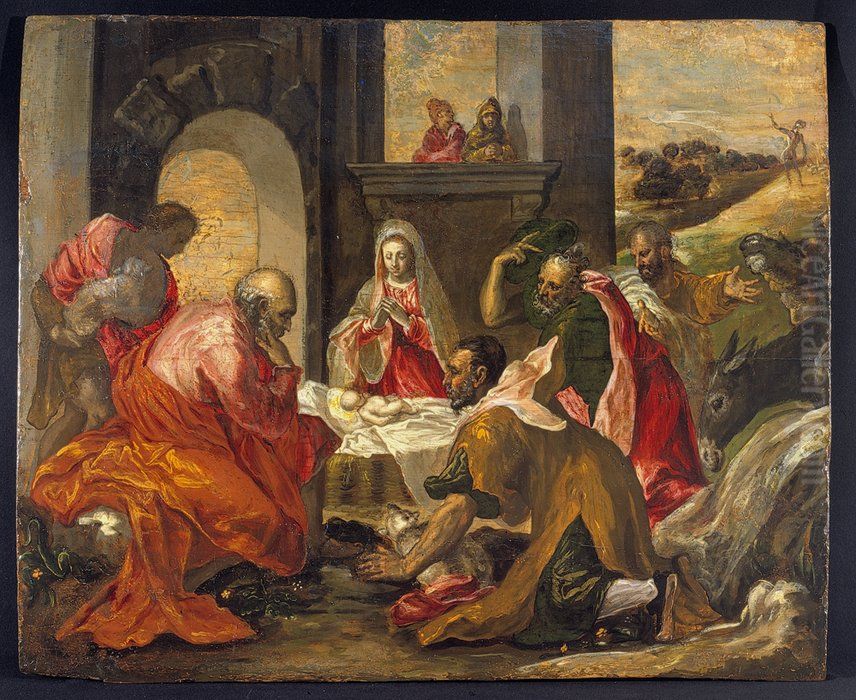 The Adoration of the Magi Oil Painting by El Greco
