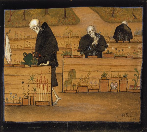 The Garden of Death Oil Painting by Hugo Simberg
