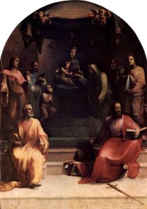Die mystische Vermahlung der Hl. Katharina von Siena mit Christus