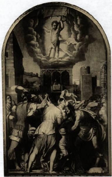 Massacre of the Innocents Oil Painting by Moretto Da Brescia